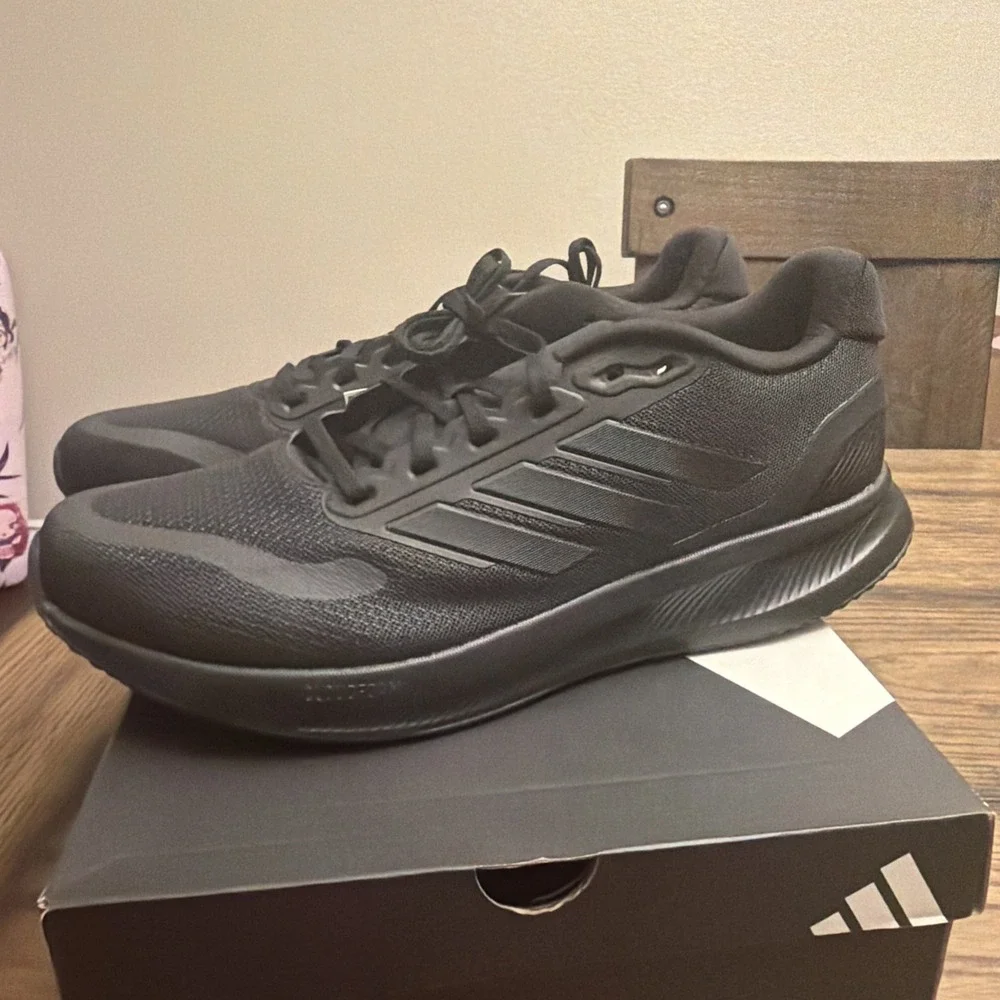 Size 12 - adidas Runfalcon 5 Triple Black …R5